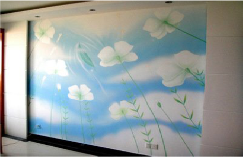 沿河画墙绘怎么画好白云的蓬松感？