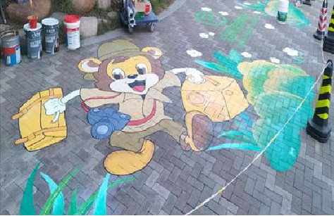 沿河夏季画地面彩绘会遇到的问题