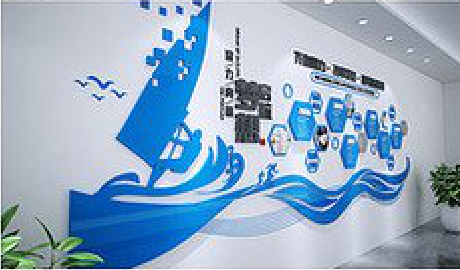 沿河海浪主题文化墙如何设计？