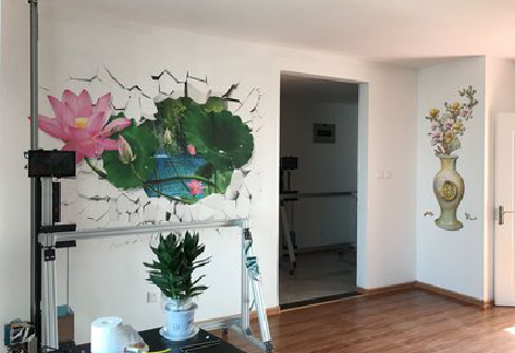 沿河墙体彩绘相比墙纸的优势。