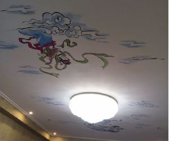 沿河如何快速绘制天花板上的手绘墙？