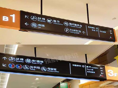 沿河如何通过商场标识牌引导客流分布?